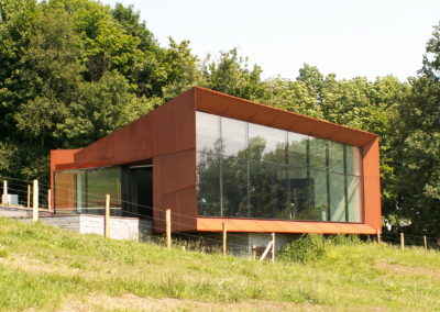 Habillage façade en tôle acier Corten -vue extérieure