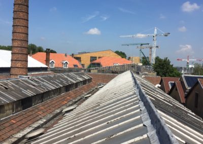 Nouveau siège SPGE Verviers- vue extérieur restauration verrière en acier